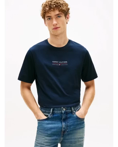 Ανδρικό T-Shirt Tommy Hilfiger MW0MW42363 Desert Sky/Mint/White T-SHIRTS Ανδρικό T-Shirt Tommy Hilfiger MW0MW42363 Desert Sky/Mint/White T-SHIRTS