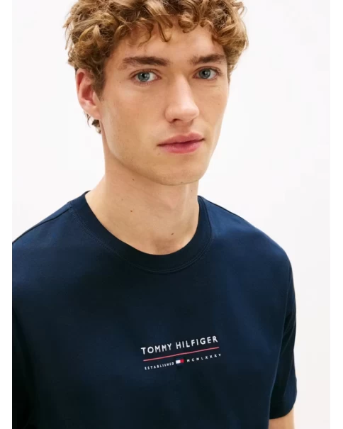 Ανδρικό T-Shirt Tommy Hilfiger MW0MW42363 Desert Sky/Mint/White T-SHIRTS Ανδρικό T-Shirt Tommy Hilfiger MW0MW42363 Desert Sky/Mint/White T-SHIRTS