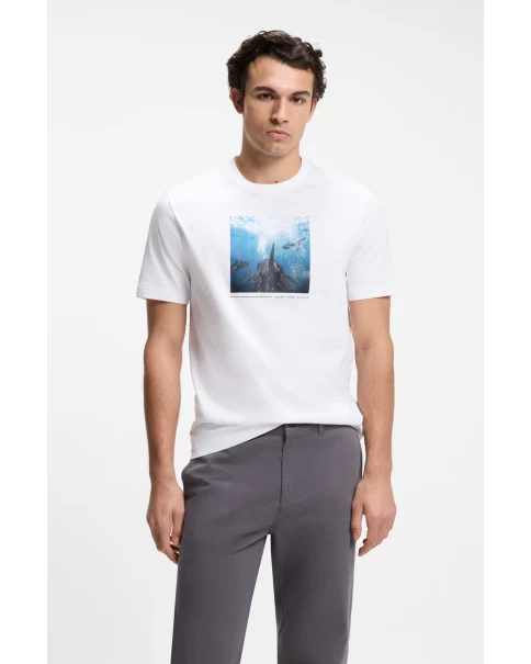 Ανδρικό T-shirt BOSS Te_Creature 50561861 T-SHIRTS Ανδρικό T-shirt BOSS Te_Creature 50561861 T-SHIRTS