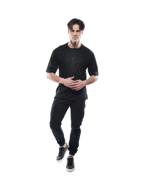 Ανδρικό Μαύρο Cargo Παντελόνι Cover Oliver F0186 CARGO 