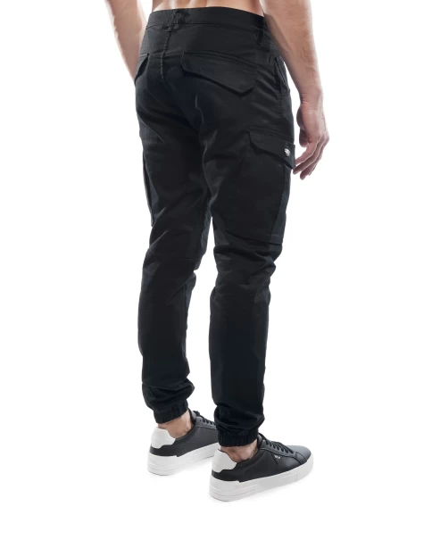 Ανδρικό Μαύρο Cargo Παντελόνι Cover Oliver F0186 CARGO 