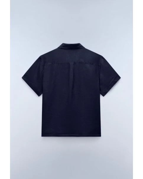 Ανδρικό Λινό Πουκάμισο Napapijri G-Linen NP0A4G5UB9A1 SHORT SLEEVE SHIRTS Ανδρικό Λινό Πουκάμισο Napapijri G-Linen NP0A4G5UB9A1 SHORT SLEEVE SHIRTS