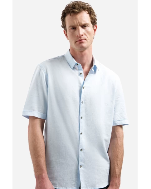 Ανδρικό Λινό Πουκάμισο Κοντό Μανίκι No Excess 31480321sn SHORT SLEEVE SHIRTS Ανδρικό Λινό Πουκάμισο Κοντό Μανίκι No Excess 31480321sn SHORT SLEEVE SHIRTS