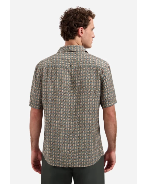 Ανδρικό Print Πουκάμισο No Excess 32460449 Seablue SHORT SLEEVE SHIRTS Ανδρικό Print Πουκάμισο No Excess 32460449 Seablue SHORT SLEEVE SHIRTS