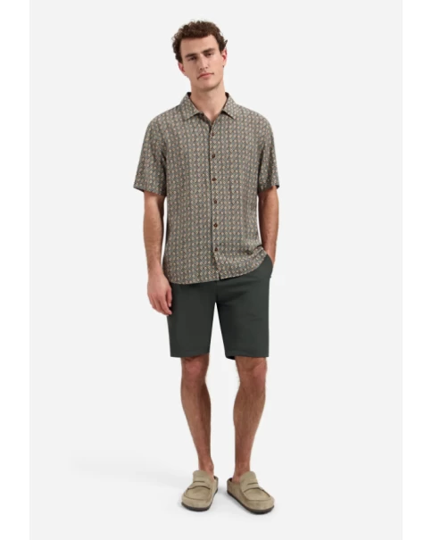 Ανδρικό Print Πουκάμισο No Excess 32460449 Seablue SHORT SLEEVE SHIRTS Ανδρικό Print Πουκάμισο No Excess 32460449 Seablue SHORT SLEEVE SHIRTS