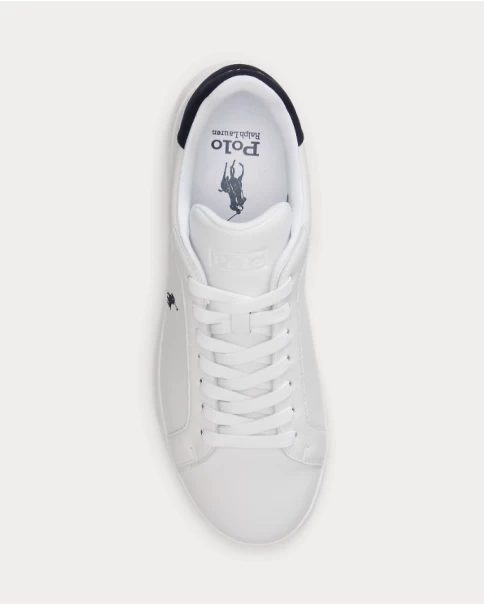 Ανδρικά Παπούτσια Polo Ralph Lauren HRT CRT 809P13083001 WHT/BLK CASUAL-SNEAKERS Ανδρικά Παπούτσια Polo Ralph Lauren HRT CRT 809P13083001 WHT/BLK CASUAL-SNEAKERS