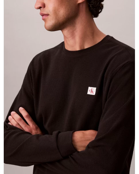 Ανδρική Μπλούζα Μακρυμάνικη Waffle Calvin Klein LV040EM217 Ανδρική Μπλούζα Μακρυμάνικη Waffle Calvin Klein LV040EM217