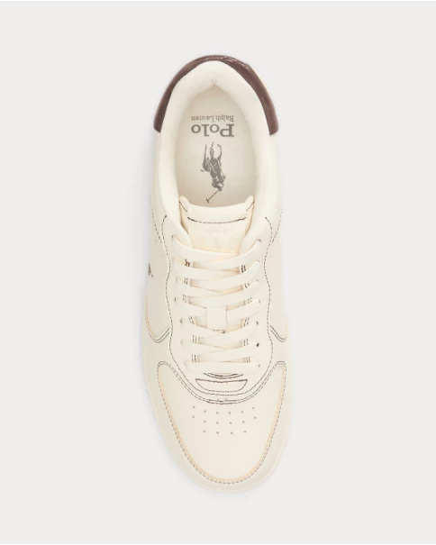 Ανδρικά Παπούτσια Polo Ralph Lauren Masters CRT 809P15490002 Ecru/Brwn CASUAL-SNEAKERS