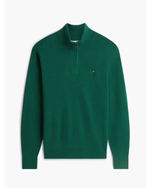 Ανδρικό Πλεκτό Zip Cashmere Tommy Hilfiger MW0MW28049 Green/ Light Grey ΠΛΕΚΤΑ Ανδρικό Πλεκτό Zip Cashmere Tommy Hilfiger MW0MW28049 Green/ Light Grey ΠΛΕΚΤΑ
