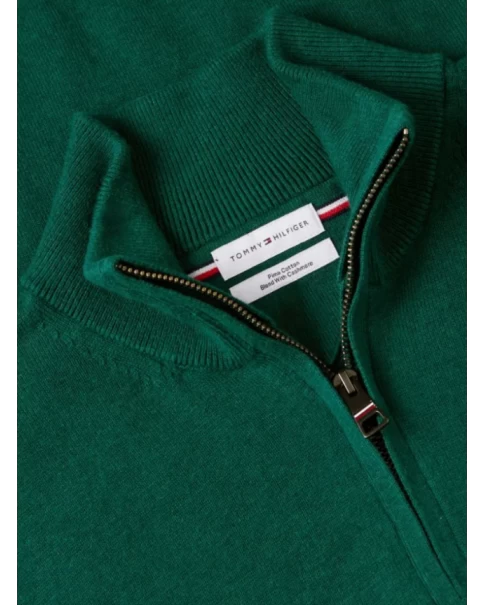 Ανδρικό Πλεκτό Zip Cashmere Tommy Hilfiger MW0MW28049 Green/ Light Grey ΠΛΕΚΤΑ Ανδρικό Πλεκτό Zip Cashmere Tommy Hilfiger MW0MW28049 Green/ Light Grey ΠΛΕΚΤΑ