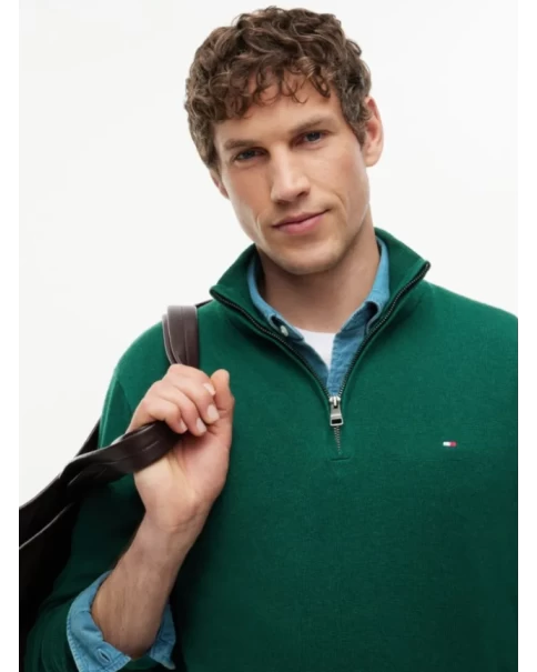 Ανδρικό Πλεκτό Zip Cashmere Tommy Hilfiger MW0MW28049 Green/ Light Grey ΠΛΕΚΤΑ Ανδρικό Πλεκτό Zip Cashmere Tommy Hilfiger MW0MW28049 Green/ Light Grey ΠΛΕΚΤΑ
