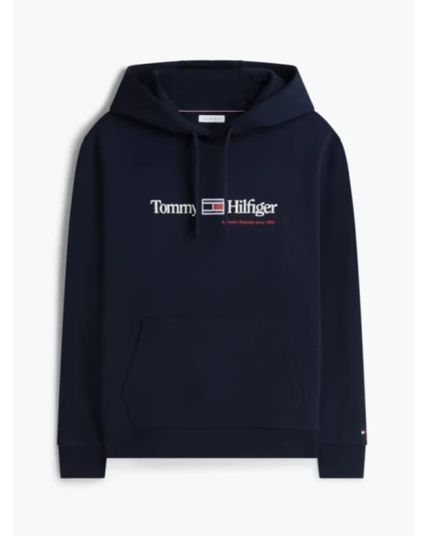 Ανδρικό Φούτερ με Κουκούλα Tommy Hilfiger MW0MW44935 Navy Blue Ανδρικό Φούτερ με Κουκούλα Tommy Hilfiger MW0MW44935 Navy Blue