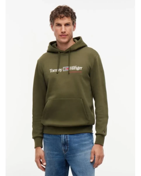 Ανδρικό Φούτερ με Κουκούλα Tommy Hilfiger MW0MW44935 Huntsman Green SWEATSHIRTS & HOODIES Ανδρικό Φούτερ με Κουκούλα Tommy Hilfiger MW0MW44935 Huntsman Green SWEATSHIRTS & HOODIES