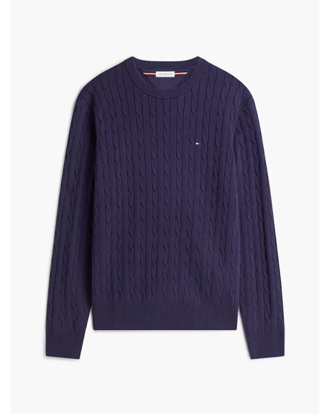 Ανδρικό Cotton Πλεκτό Tommy Hilfiger MW0MW33132 Purple Ανδρικό Cotton Πλεκτό Tommy Hilfiger MW0MW33132 Purple