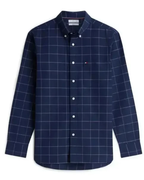 Ανδρικό Πουκάμισο Tommy Hilfiger MW0MW44574 Navy Check Ανδρικό Πουκάμισο Tommy Hilfiger MW0MW44574 Navy Check