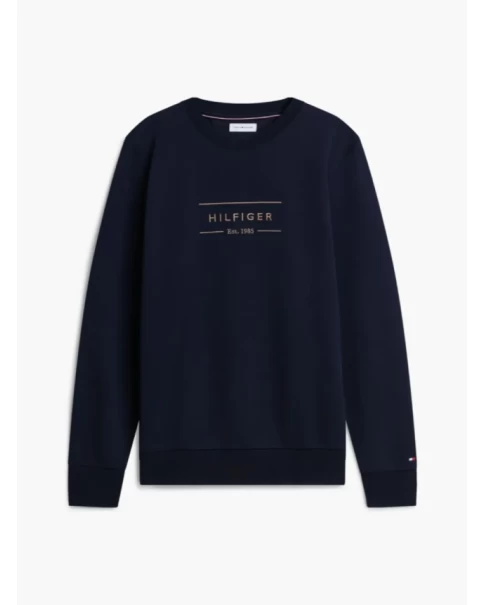 Ανδρικό Φούτερ Με Λογότυπο Και Intechno Πλέξη Tommy Hilfiger MW0MW44939 Navy