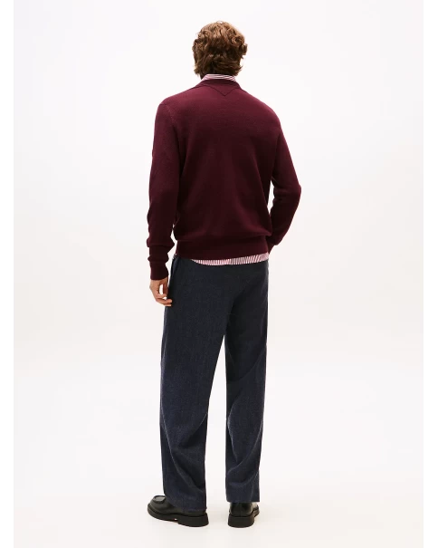 Ανδρικό Βαμβακερό Πλεκτό Tommy Hilfiger MW0MW36347 Burgundy ΠΛΕΚΤΑ Ανδρικό Βαμβακερό Πλεκτό Tommy Hilfiger MW0MW36347 Burgundy ΠΛΕΚΤΑ
