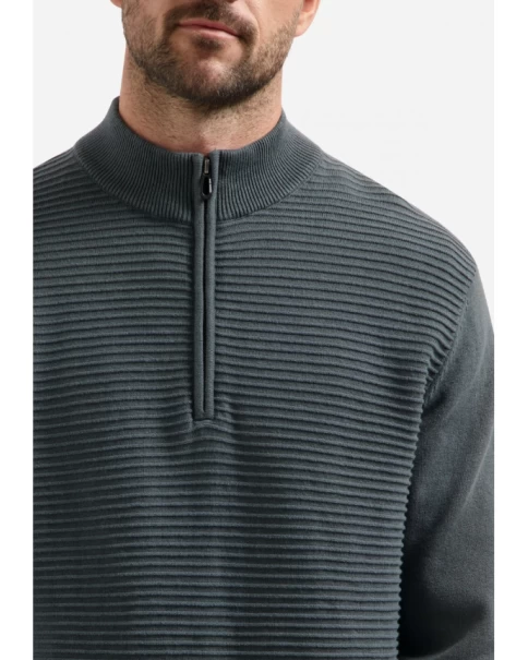 Ανδρικό Πλεκτό με zip No Excess 30231106 Dark Steel