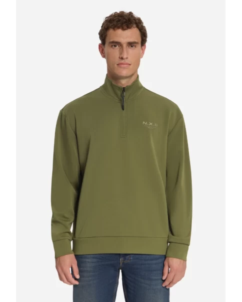 Ανδρική Μπλούζα Φούτερ Half Zip No Excess 33100804 Moss ΦΟΥΤΕΡ & HOODIES Ανδρική Μπλούζα Φούτερ Half Zip No Excess 33100804 Moss ΦΟΥΤΕΡ & HOODIES