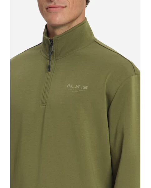 Ανδρική Μπλούζα Φούτερ Half Zip No Excess 33100804 Moss ΦΟΥΤΕΡ & HOODIES Ανδρική Μπλούζα Φούτερ Half Zip No Excess 33100804 Moss ΦΟΥΤΕΡ & HOODIES