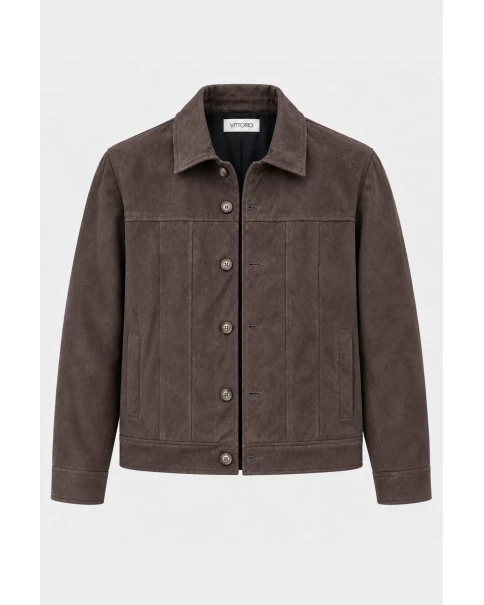Ανδρικό Jacket Suede Vittorio 600-2627-Morello Ανδρικό Jacket Suede Vittorio 600-2627-Morello
