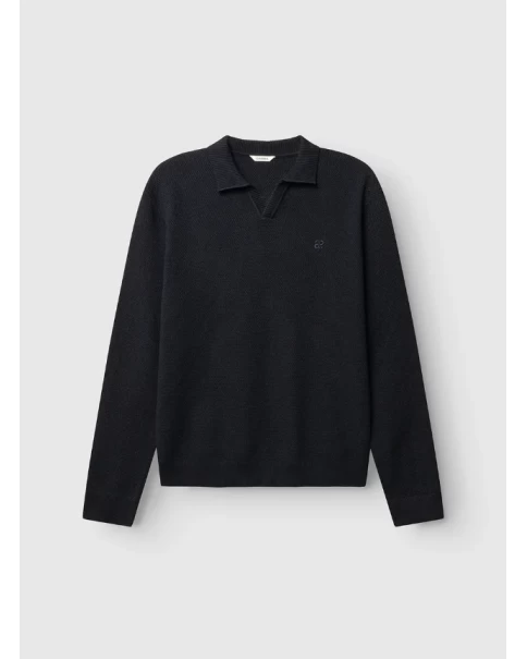 Ανδρικό Πλεκτό με V Gabba 12314 Blue Black Ανδρικό Πλεκτό με V Gabba 12314 Blue Black