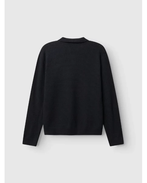 Ανδρικό Πλεκτό με V Gabba 12314 Blue Black KNITWEAR Ανδρικό Πλεκτό με V Gabba 12314 Blue Black KNITWEAR
