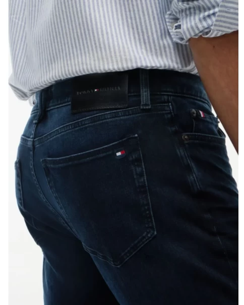 Ανδρικό Jean Παντελόνι Tommy Hilfiger Bleecker MW0MW45186 Blueblack Σε Slim Γραμμή JEANS Ανδρικό Jean Παντελόνι Tommy Hilfiger Bleecker MW0MW45186 Blueblack Σε Slim Γραμμή JEANS