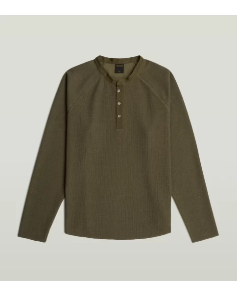 Άνδρική Μπλούζα Heavy Cotton Waffle G-STAR HENLEY D30712 T-SHIRTS LONG SLEEVE Άνδρική Μπλούζα Heavy Cotton Waffle G-STAR HENLEY D30712 T-SHIRTS LONG SLEEVE
