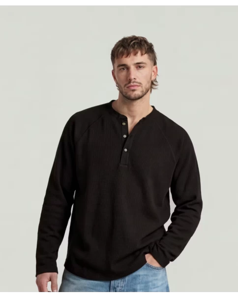 Άνδρική Μπλούζα Heavy Cotton Waffle G-STAR HENLEY D30712 T-SHIRTS LONG SLEEVE Άνδρική Μπλούζα Heavy Cotton Waffle G-STAR HENLEY D30712 T-SHIRTS LONG SLEEVE