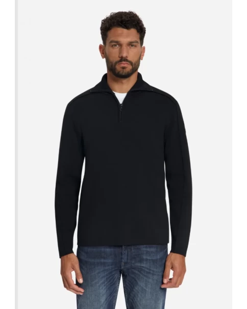 Ανδρικό Πουλόβερ Half Zip No Excess 33210920 Black ΠΛΕΚΤΑ Ανδρικό Πουλόβερ Half Zip No Excess 33210920 Black ΠΛΕΚΤΑ