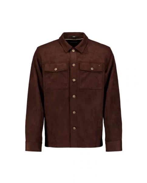 Ανδρικό Suede OverShirt No Excess 33510903sn Dark Brown OVERSHIRT Ανδρικό Suede OverShirt No Excess 33510903sn Dark Brown OVERSHIRT