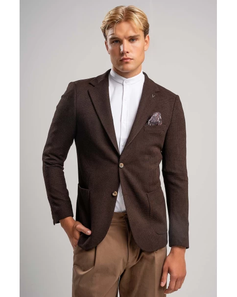 Σακάκι Blazer Καφέ Vittorio 900-2627-Inverno Σακάκι Blazer Καφέ Vittorio 900-2627-Inverno